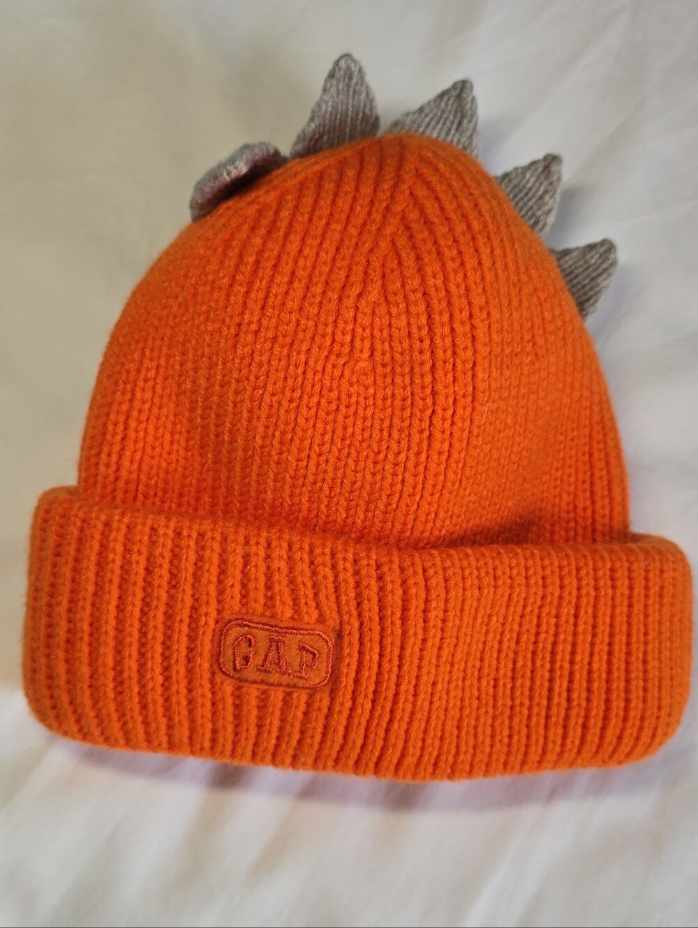 GAP Kids Orange Knit Dino Beanie